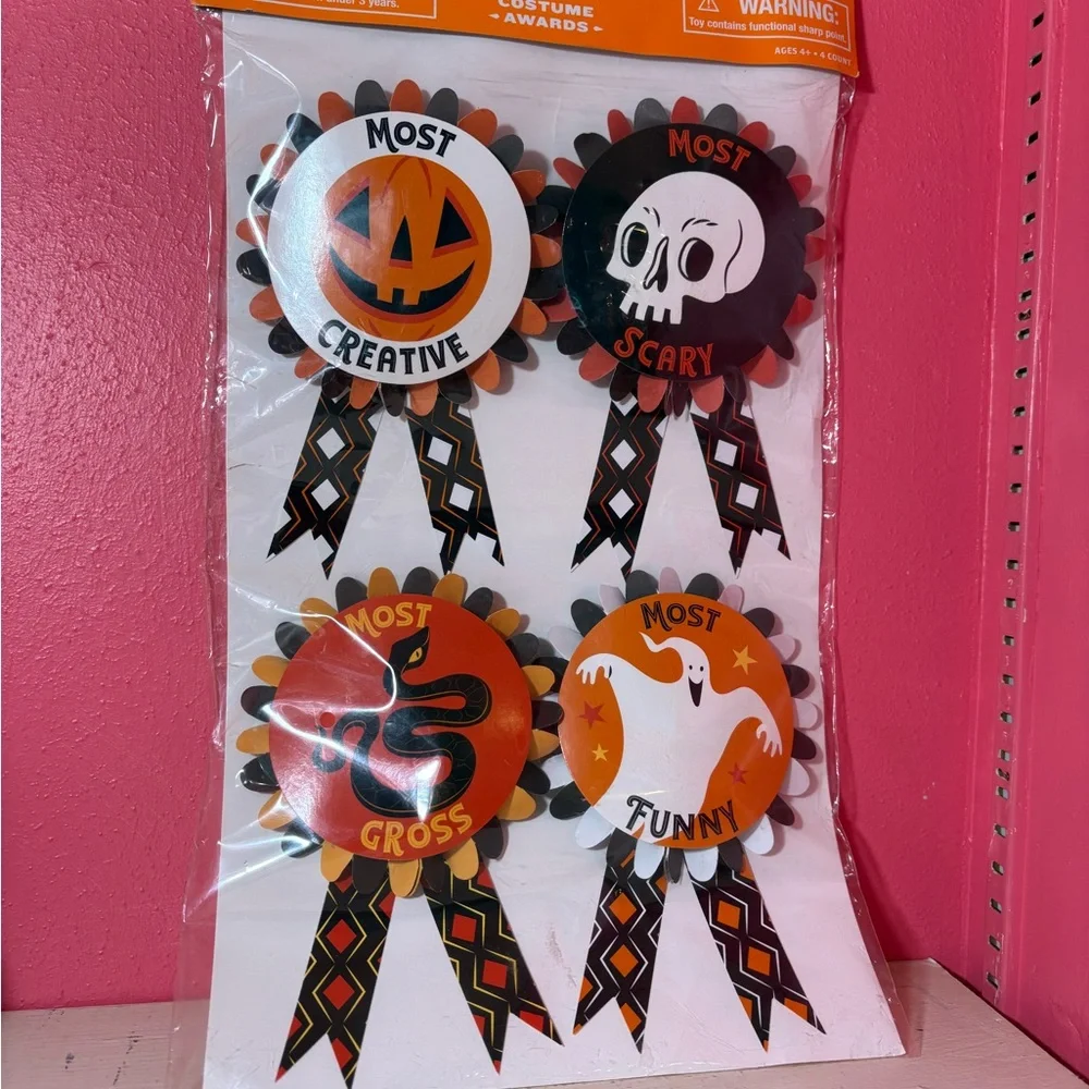 Target 2019 Spooky Halloween Costume Award Ribbons Orange and Black Party Mosts